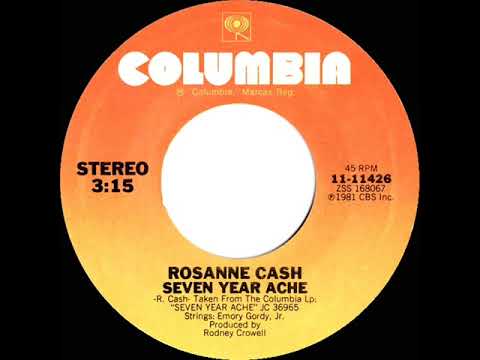 1981 HITS ARCHIVE: Seven Year Ache - Rosanne Cash (stereo 45--#1 C&W hit)