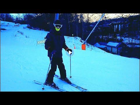 A BEGINNER SKIER v.s. BLACK RUN SKI SLOPE