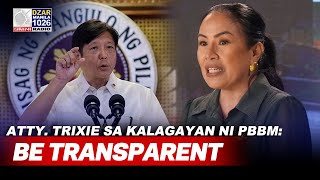 Download lagu Atty. Trixie sa pagbubulgar ni Sen. Imee Marcos kay PBBM: Be accountable, be transparentt mp3