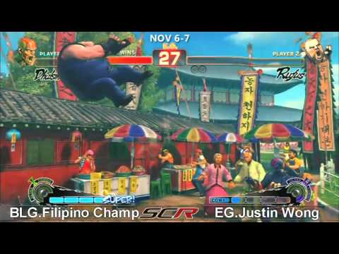 Socal Regionals 2010 - SSF4 Norcal vs Socal - BLG.Filipino Champ vs EG.Justin Wong