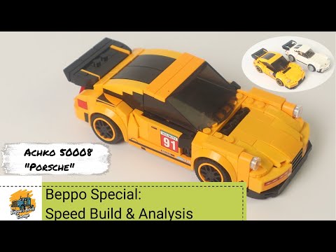 Achko 50008 - Racing car in orange (Porsche) - Speed Build Review #buildingblocks #porsche #lego