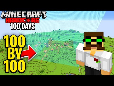 100 Days in 100x100 World: Hardcore Minecraft