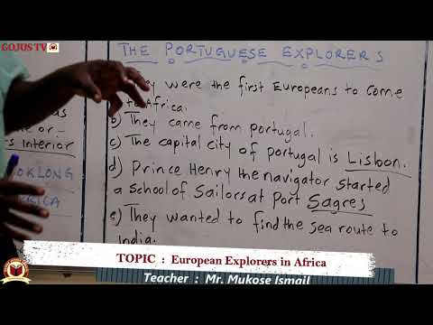 SOCIAL STUDIES LESSON,  European Explorers in Africa, GOMBE JUNIOR SCHOOL E-LEARNING
