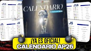 OFICIAL! CALENDARIO OFICIAL DE LA LIGA MX / TODOS LOS PARTIDOS DEL APE