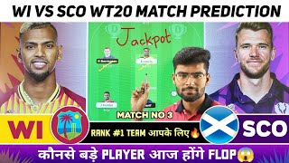 WI vs SCO Dream11, WI vs SCO Dream11 Prediction, West Indies vs Scotland 3RD T20 Dream11 Team Today