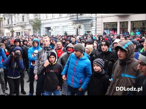 Protest kibiców Widzewa pod Urzędem Miasta Łodzi [DDLodz.pl]
