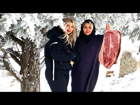 Village Life in Iran-Traditional Persian Chenjeh Kebab Cooking