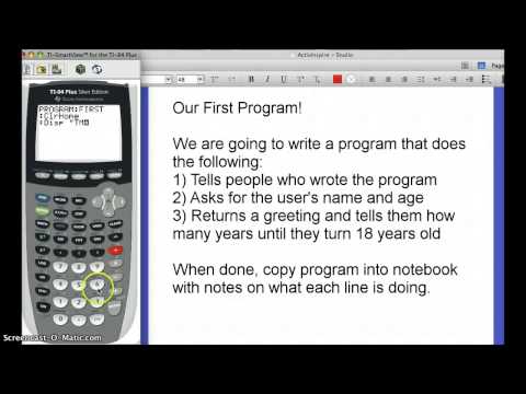 Programming in TI-84 Basic Part 1