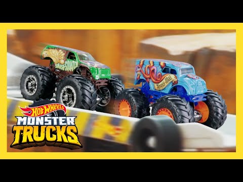 Monster Trucks vs. Cars | Epic Downhill Race! | Monster Trucks | @HotWheels
