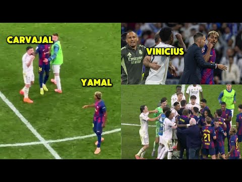 Real Madrid Vs Barcelona Fight | Vinicius & Dani Carvajal Clash With Lamine Yamal