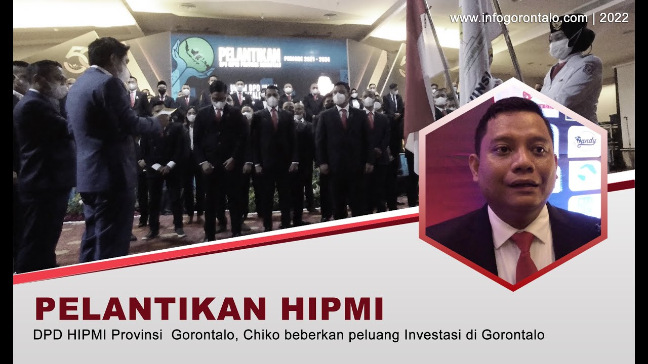 Pelantikan DPD HIPMI Gorontalo, Chiko beberkan peluang Investasi di Gorontalo