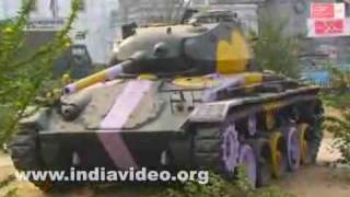A Patton tank in Tripura city