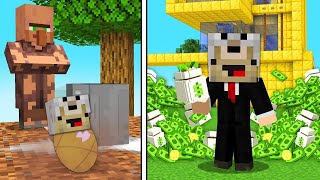 I evolved from a poor baby to a billionaire baby on Minecraft!