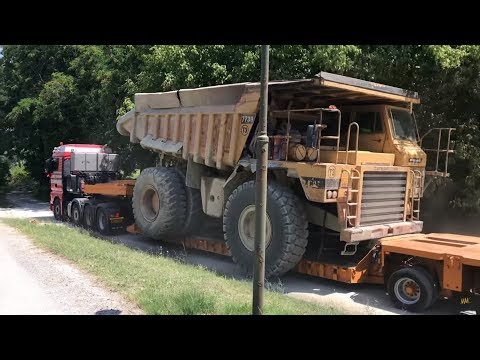 Transporting Caterpillar 773 Dumper With Man TGX 540HP - Fasoulas Heavy Transports