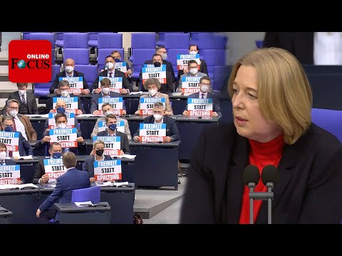 Plötzlich hält AfD-Fraktion Protestschilder hoch - als Bas ihnen droht, geben sie klein bei