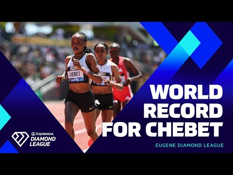 Chebet shatters 5000m world record in Eugene | Wanda Diamond League