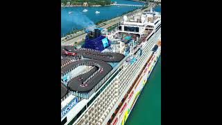 NCL Encore Sets Sail: Go karts on the ocean!