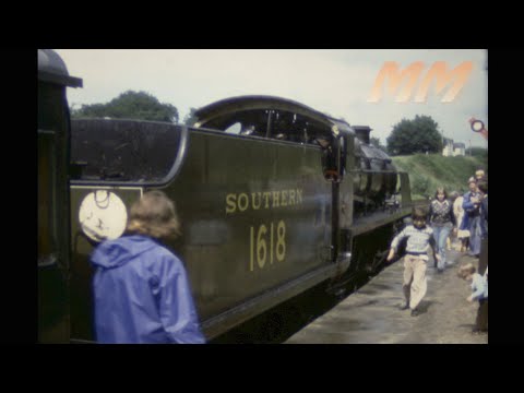 Bluebell Railway Sussex England 1978 old cine film 210
