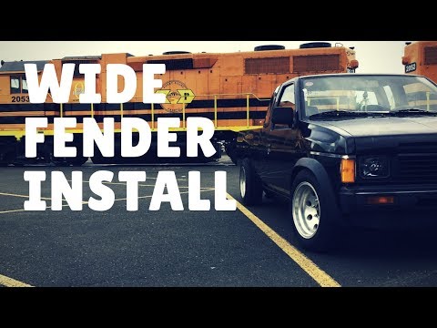 4X4 Front Fenders on Hardbody (How to Remove Wrecking Yard Pen Paint)