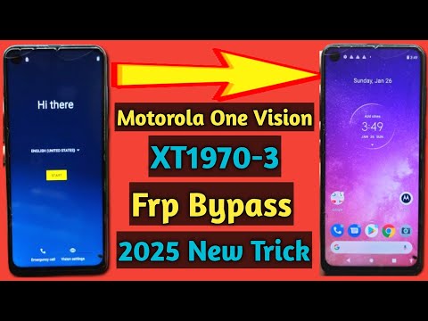 Motorola xt1970-3 frp bypass | Motorola one vision frp bypass | Motorola new security frp2025