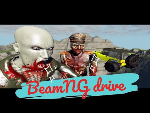 Offroad Cars Jumping into Abyss with Scary Gigantic Zombie - Beamng Drive | TrainWorld