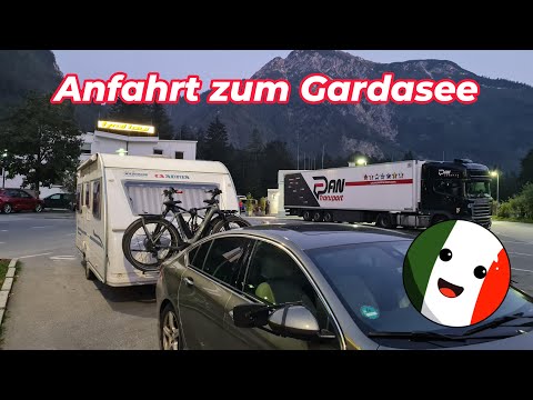 "Our first caravan adventure to Lake Garda: an early start, Alpine panorama, and camping bliss! 🚐🏔️"