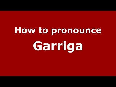 How to pronounce Garriga