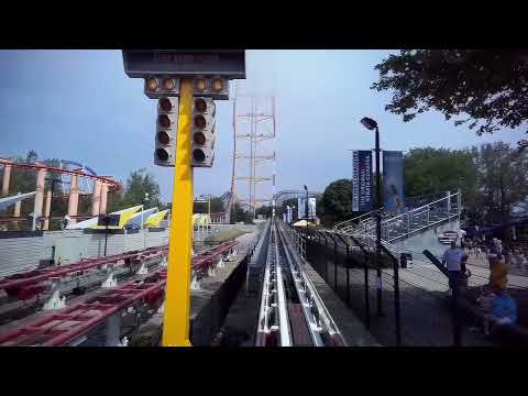 Top Thrill Dragster Front Row POV In The Fog! | Cedar Point 2021