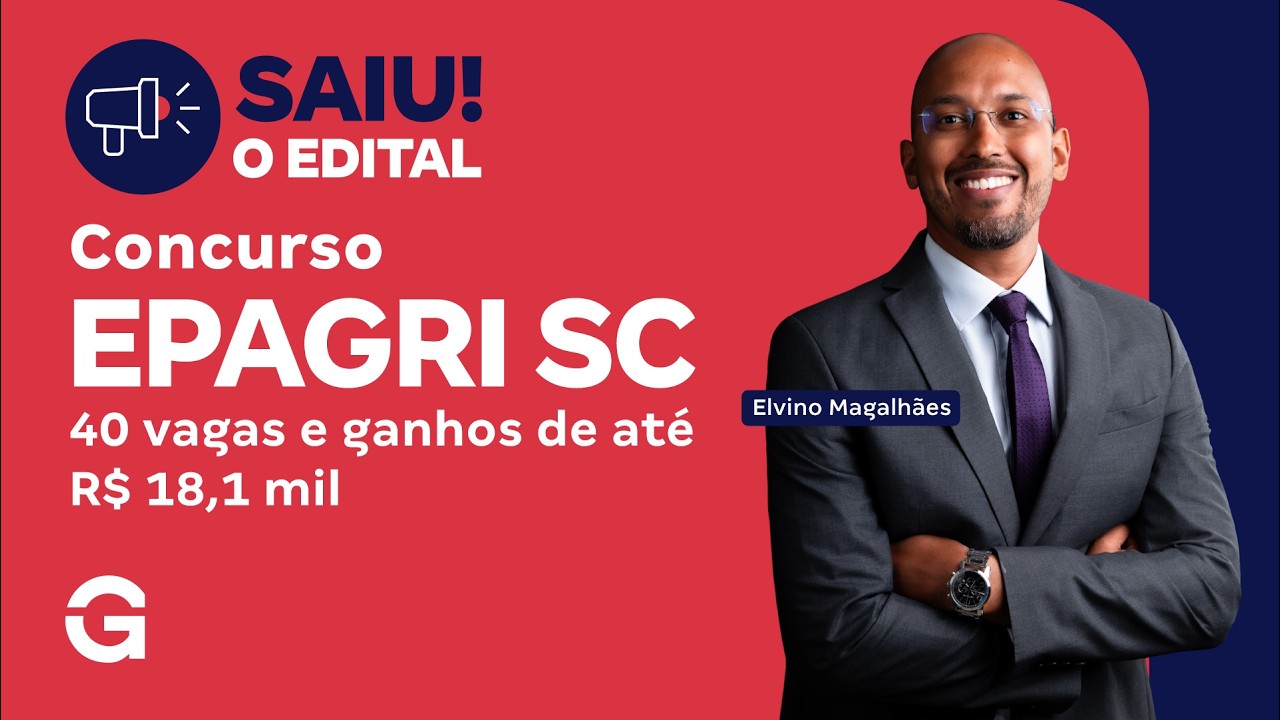Edital Epagri SC: SAIU! 40 vagas e ganhos de até R$ 18,1 mil