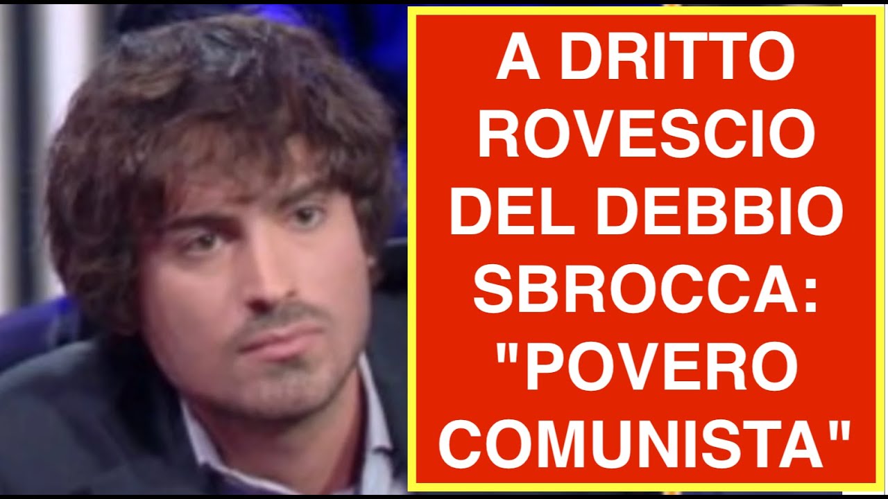 A DRITTO ROVESCIO DEL DEBBIO SBROCCA: "POVERO COMUNISTA"