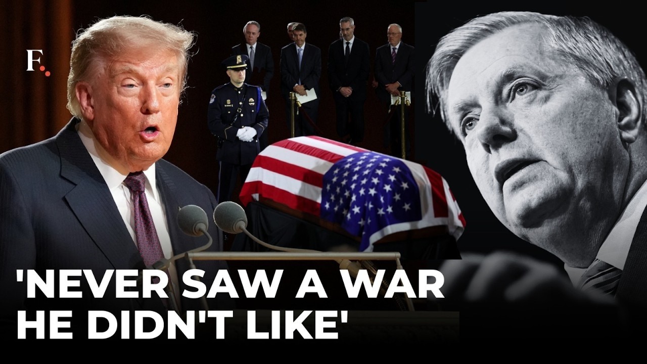 Trump LIVE: 'He Was a Tough Cookie,' Trump's Awkward Address at Lindsey Graham's Funeral