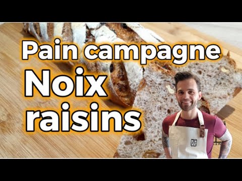 Pain de campagne noix raisins à la maison