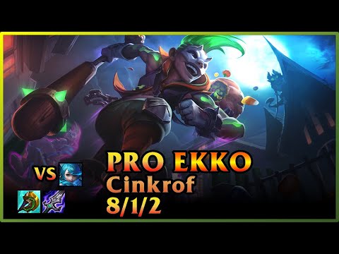 PRO Ekko Replay Team BDS [Cinkrof/tibijczykzvesti] | KDA 8/1/2 JNG (EUW)