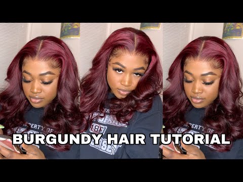 HOW TO DYE HAIR BURGUNDY WITHOUT BLEACH | BEGINNER...