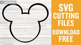 Mickey Head Outline Svg Free Cut File for Cricut