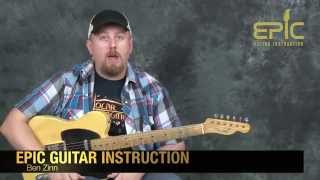 Learn country guitar song lesson All My Ex&#39;s Live In Texas by George Strait solo intro chords licks