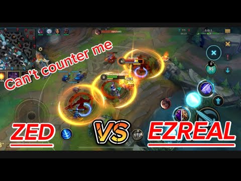 ZED VS EZREAL MID LANE SEASON 13 WILD RIFT (Can’t counter me)