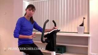 Stationary Bike Set Up for Pelvic Floor Safe Exercises