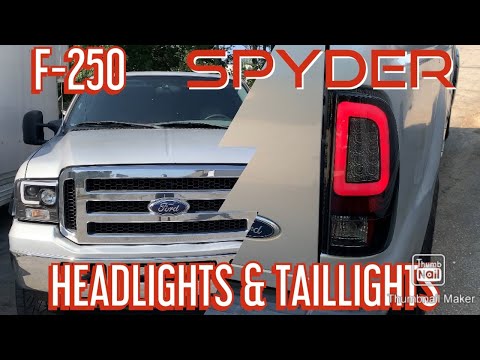 2005-2007 F250-F350 SUPER DUTY SPYDER HEADLIGHTS & TAILLIGHTS