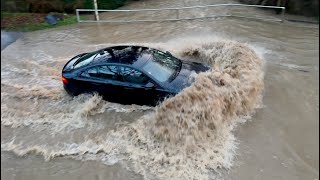Fails Galore and Epic Close Calls || Vehicles vs Deep Water || Uk Flooding Compilation #11
