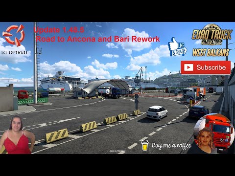 Euro Truck Simulator 2 (1.48.5) Road to Ancona and Bari Rework DLC Bell'Italia by SCS + DLC's & Mods