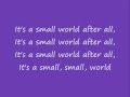 It's A Small World After All Lyrics