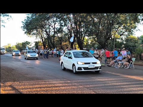 Día 8 - Trabajadores de Tapebicuá hacen visible su reclamo sobre Ruta 14 en Virasoro 
