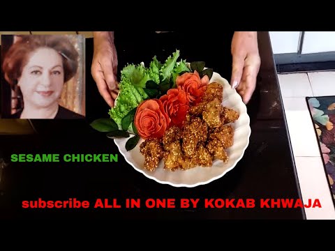 SESAME CHICKEN | HONEY SESAME CHICKEN | HOW TO MAKE SESAME CHICKEN | SESAME CHICKEN KOKAB KHAWAJA