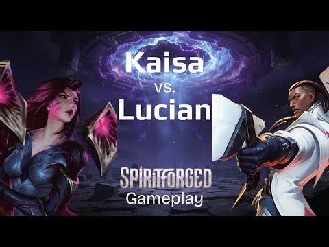 Riftbound Spiritforged Gameplay Lucian vs Kaisa