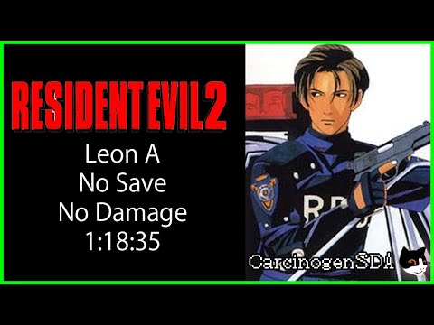 Resident Evil 2 (PSX) No Save, No Damage - Leon A - (1:18:35) [Commentated]
