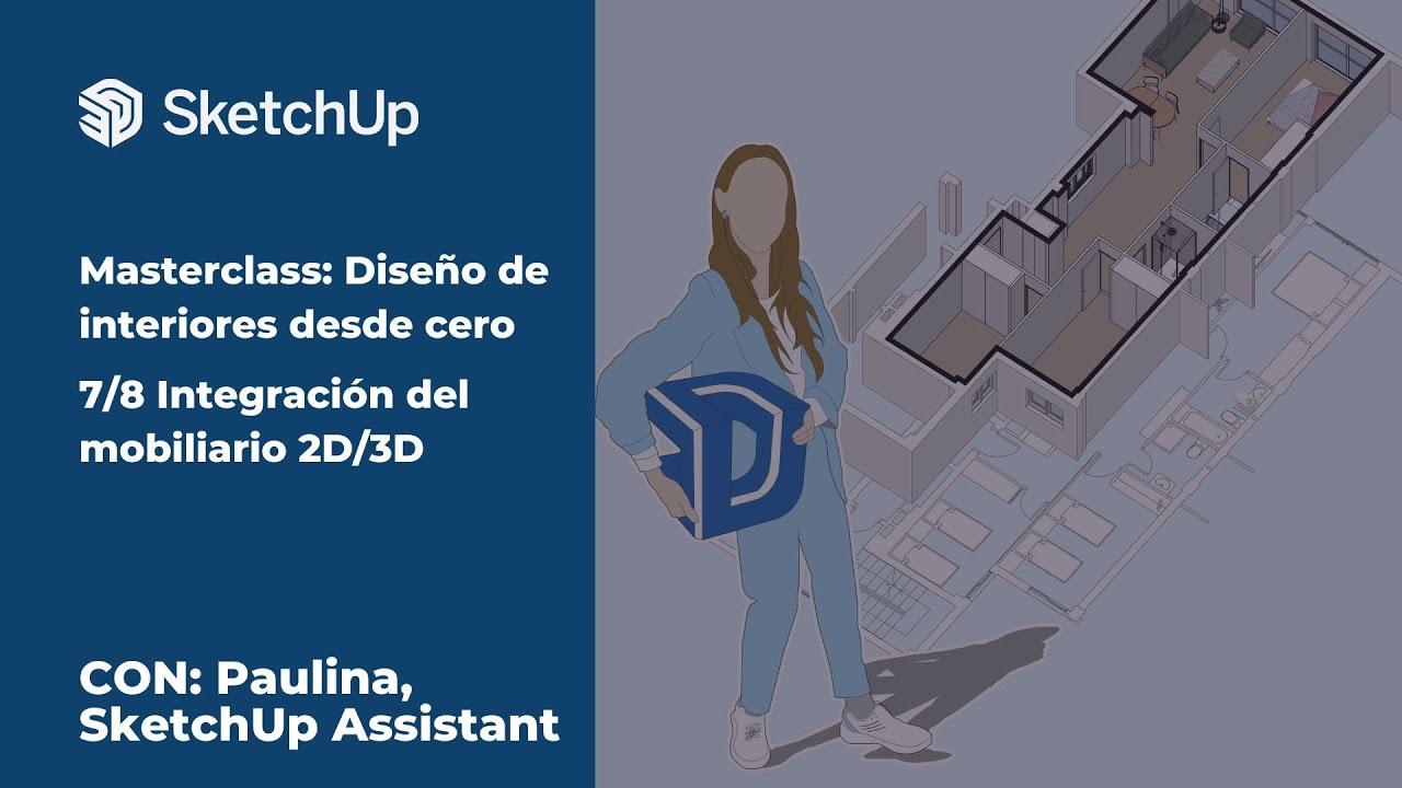 7. Integração de mobiliário 2D/3D no modelo - Design de interiores de raiz