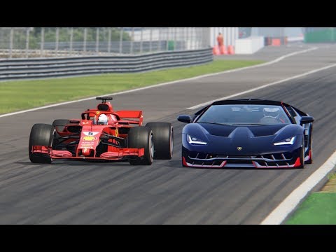 Ferrari F1 2018 vs Lamborghini Centenario - Monza