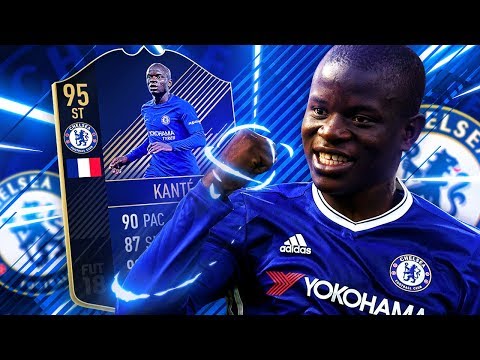 PLAYING 95 TOTY KANTE AT STRIKER?! TEAM OF THE YEAR KANTE CHELSEA SQUAD! FIFA 18 ULTIMATE TEAM