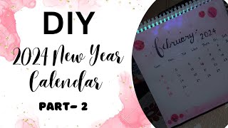 DIY Adorable Calendar for February 2024 || CREATIVE SWEET GIRL ||